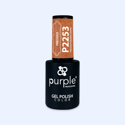 Verniz Gel Purple - Precious Golden Cooper P2253