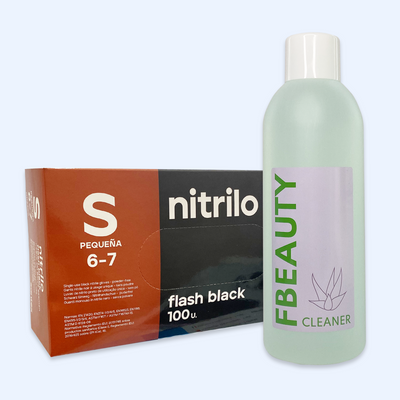 Kit Cleaner FB + Luvas de Nitrilo Flash Black