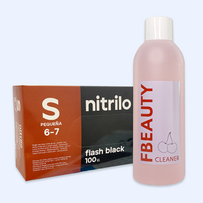 Kit Cleaner FB + Luvas de Nitrilo Flash Black