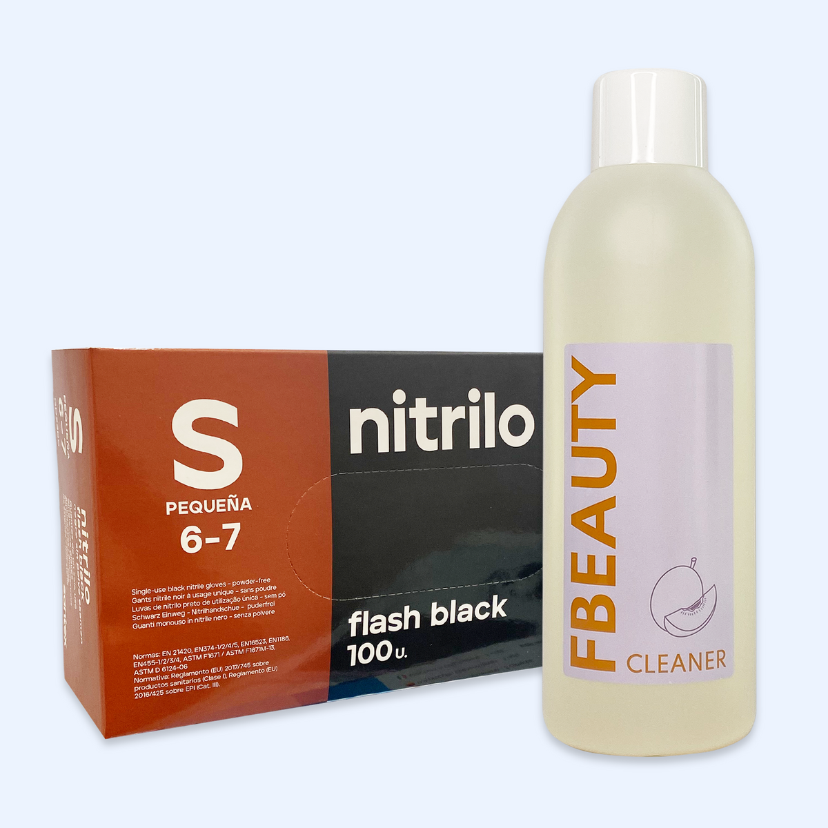 Kit Cleaner FB + Luvas de Nitrilo Flash Black