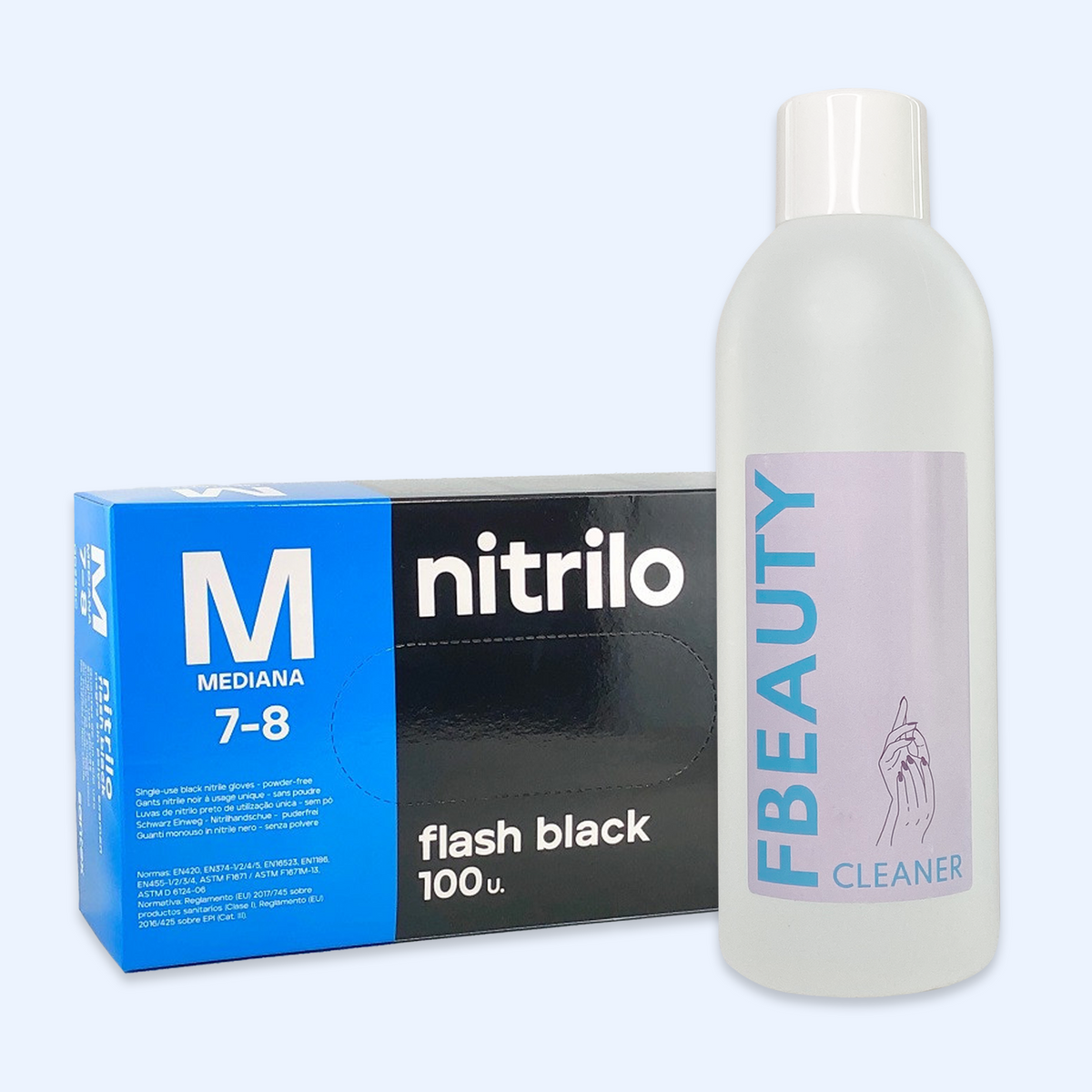 Kit Cleaner FB + Luvas de Nitrilo Flash Black