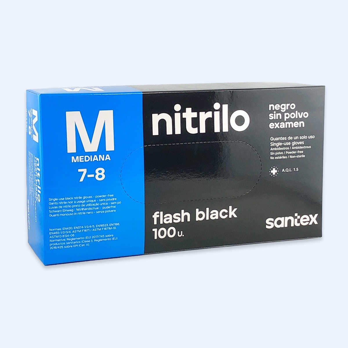 Luvas de Nitrilo Flash Black - 100un