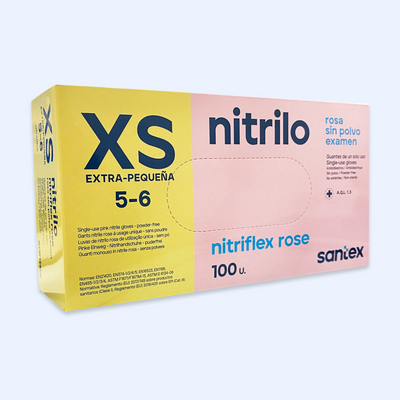 Luvas de Nitrilo Nitriflex Rosa - 100un