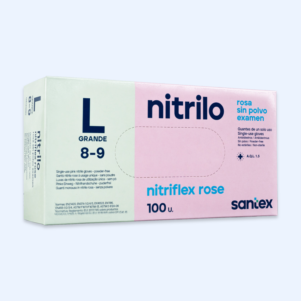 Luvas de Nitrilo Nitriflex Rosa - 100un