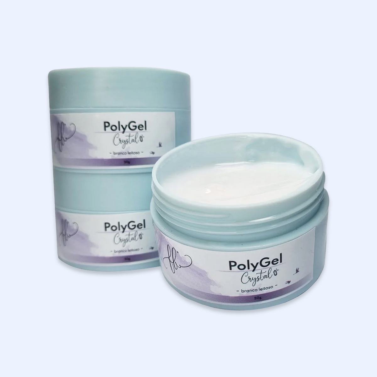 Polygel Cristal 50g - Branco Leitoso