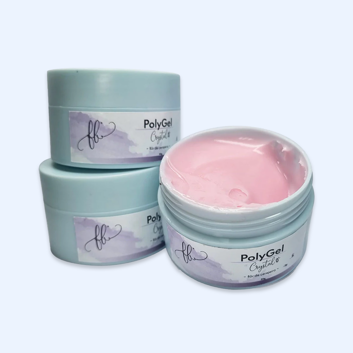 Polygel Cristal 50g - Flor de Cerejeira