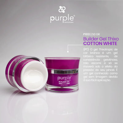 Gel Builder Thixo Cotton White - Purple