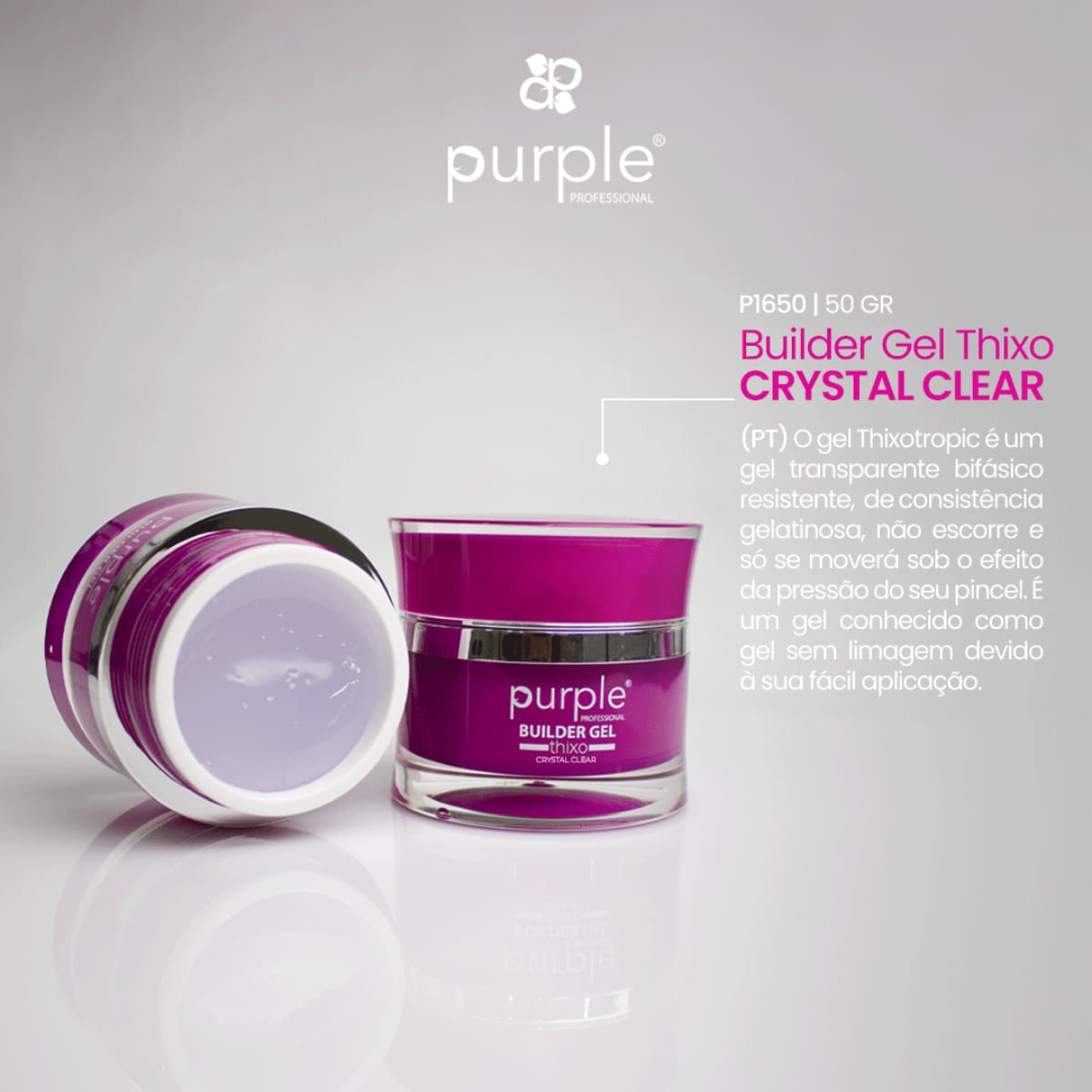 Gel Builder Thixo Crystal Clear - Purple