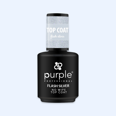 Flash Silver - Top Coat No Wipe Purple