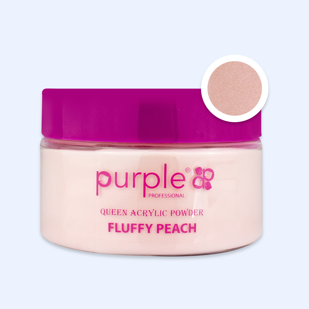 Queen Acrylic Powder Fluffy Peach - Purple