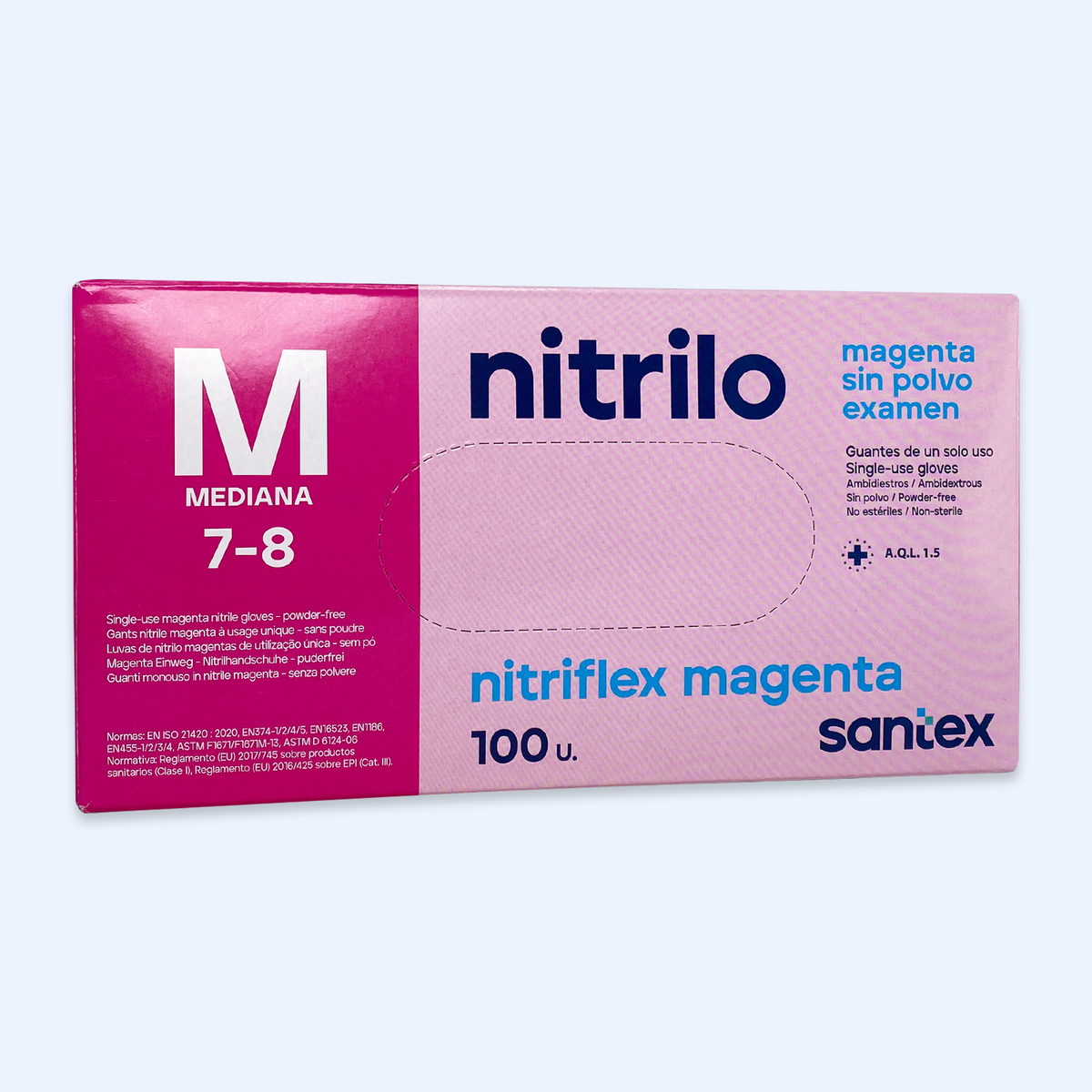 Luvas de Nitrilo Nitriflex Magenta - 100un