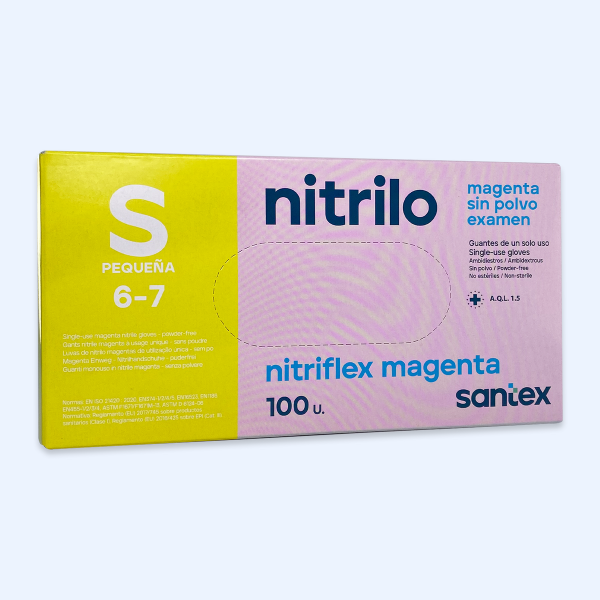 Luvas de Nitrilo Nitriflex Magenta - 100un