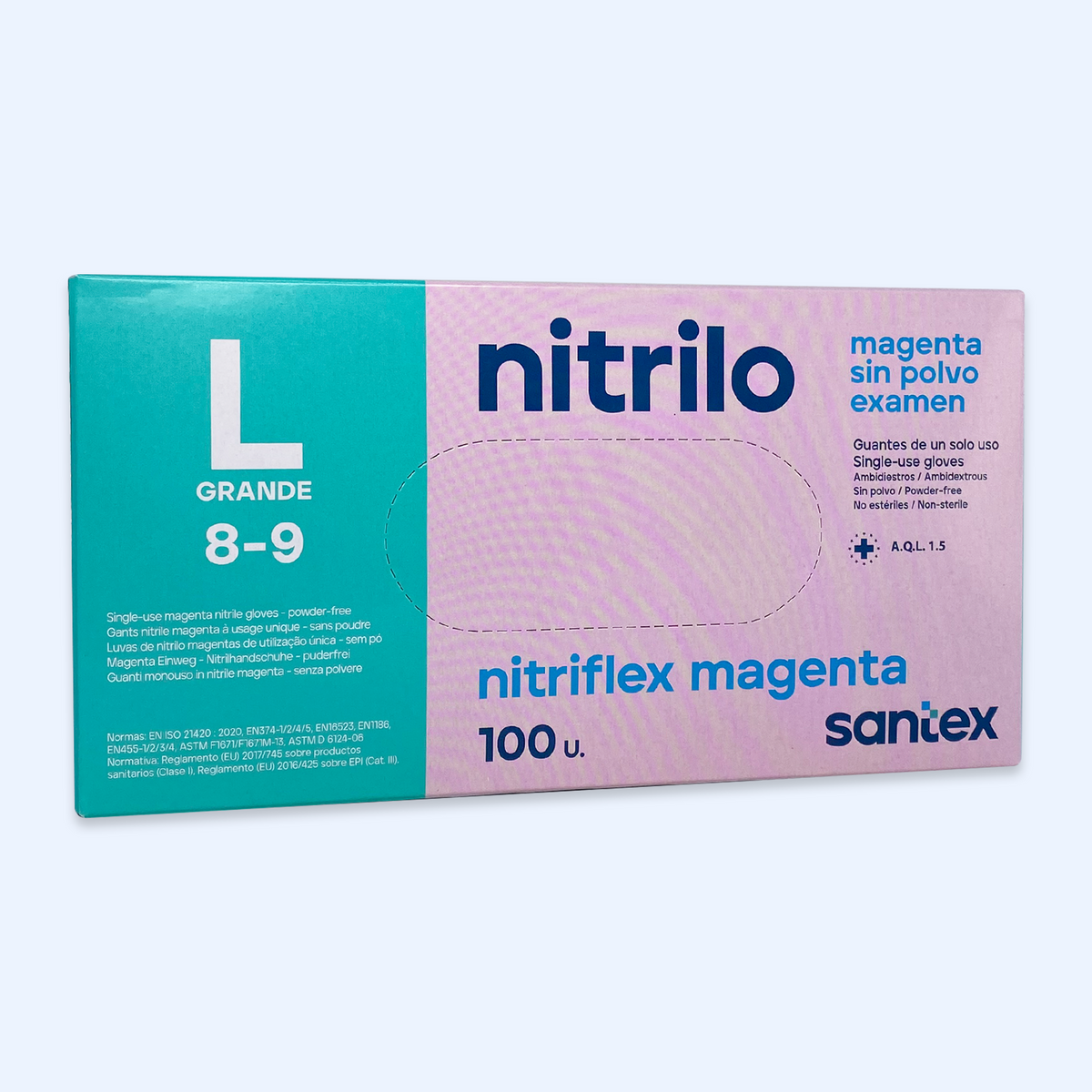 Luvas de Nitrilo Nitriflex Magenta - 100un