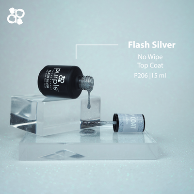 Flash Silver - Top Coat No Wipe Purple