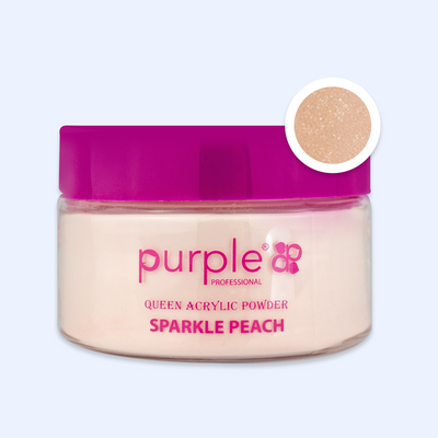 Queen Acrylic Powder Sparkle Peach - Purple