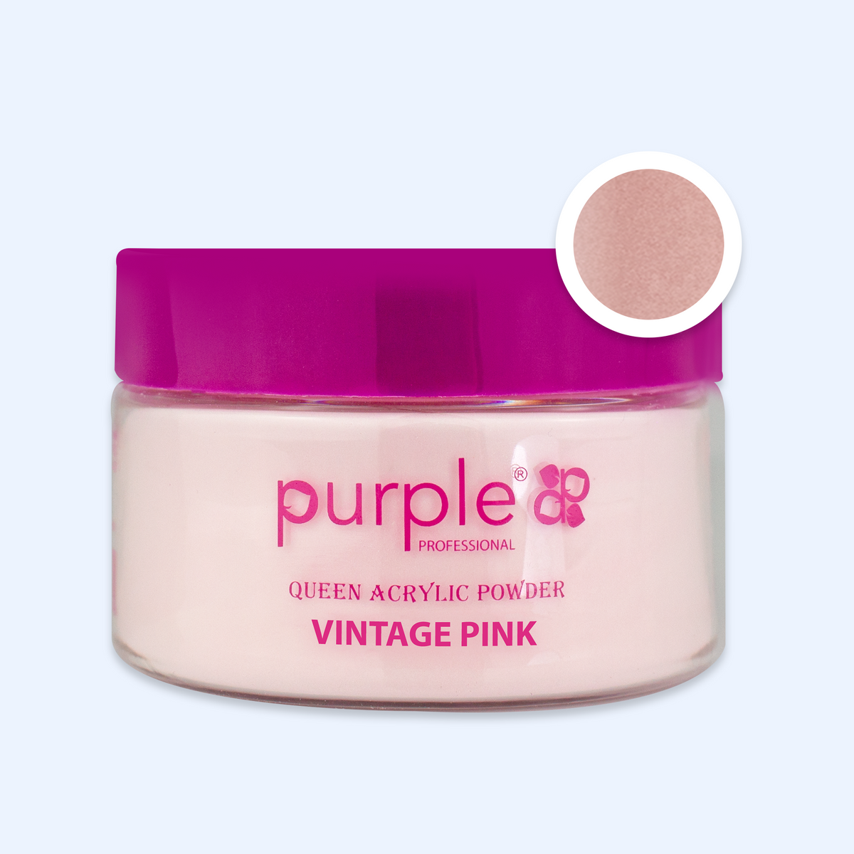 Queen Acrylic Powder Vintage Pink - Purple