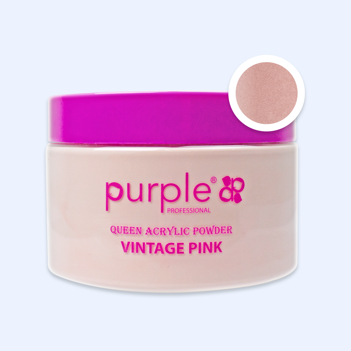 Queen Acrylic Powder Vintage Pink - Purple