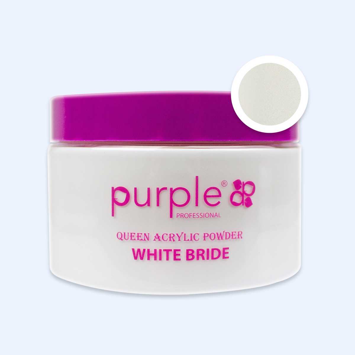 Queen Acrylic Powder White Bride - Purple