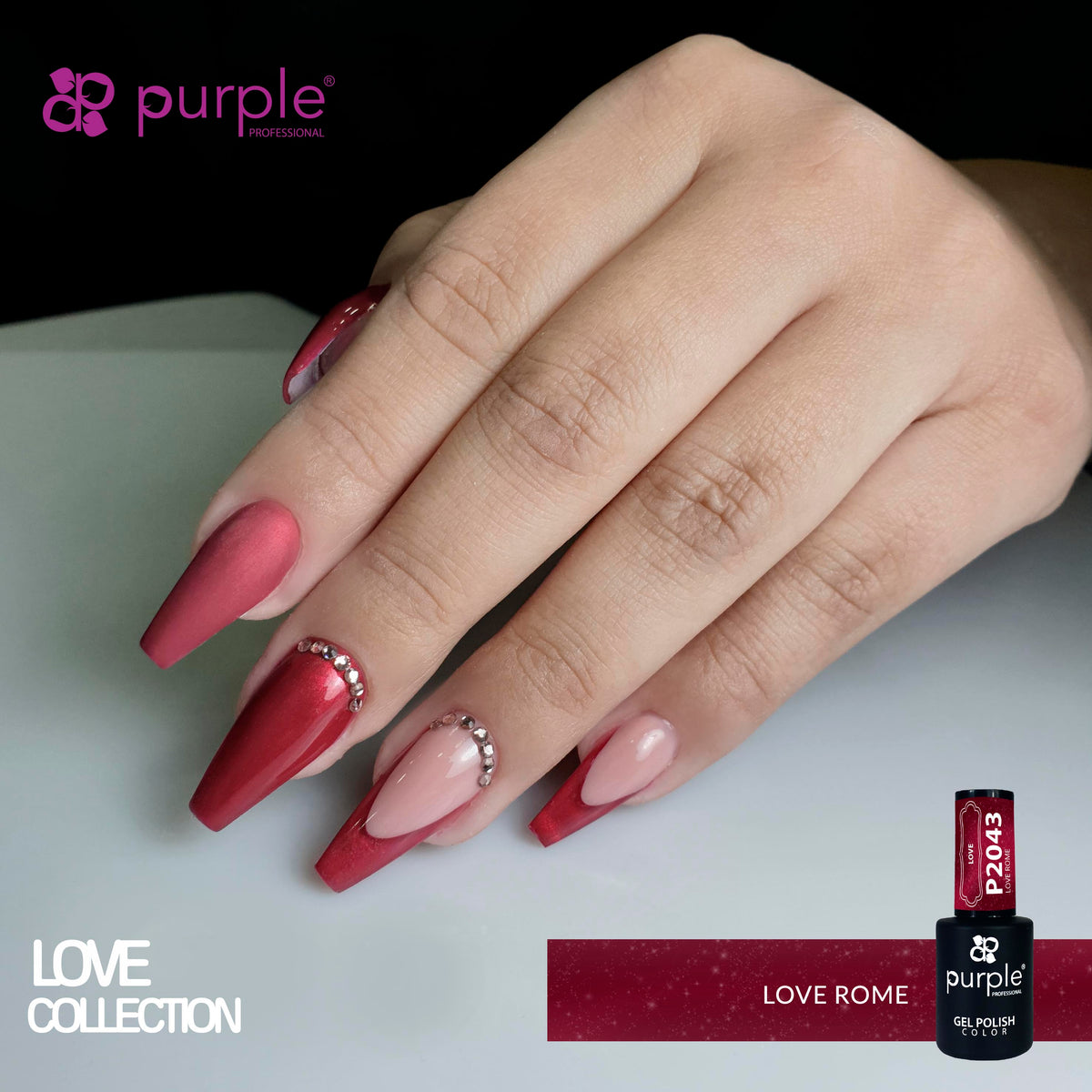 Verniz Gel Purple - Love Rome P2043