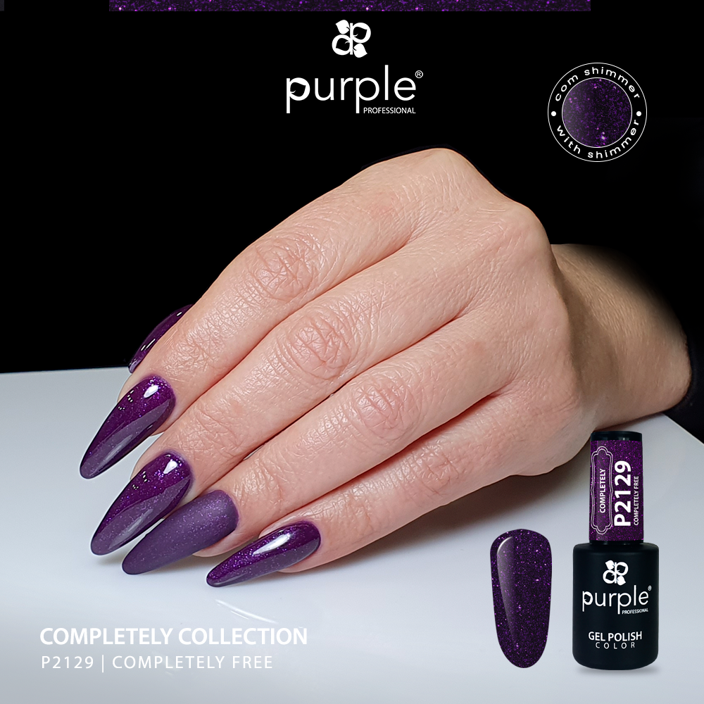 Verniz Gel Purple - Completely Free P2129